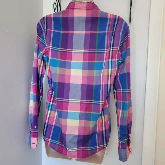 Lauren by Ralph Lauren Purple & Pink Plaid Shirt - EUC - Picture 2 of 9